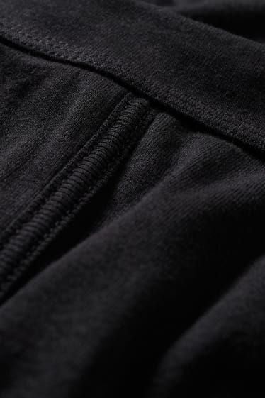 Herren - Multipack 2er - Lange Unterhose - Feinripp - schwarz
