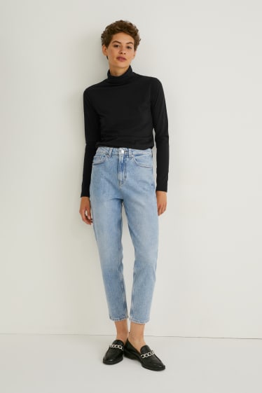 Women - Mom jeans - high waist - LYCRA® - denim-light blue