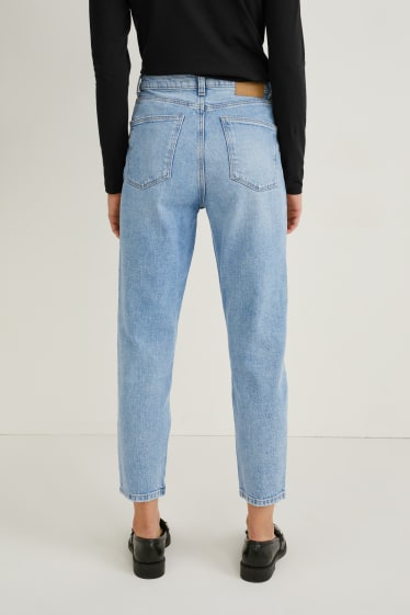 Kobiety - Mom Jeans - wysoki stan - LYCRA® - dżins-jasnoniebieski