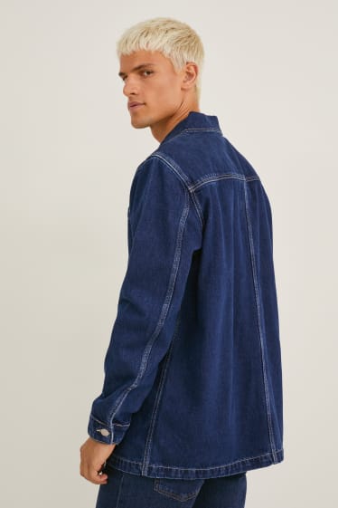 Heren - Denim jasje - jeansdonkerblauw