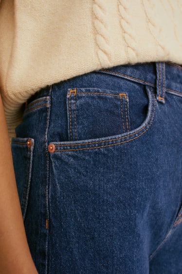 Femmes - Jean loose fit - high-waist - jean bleu