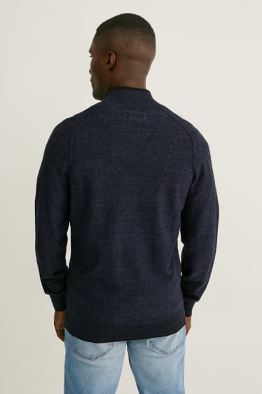 Uomo - Cardigan - blu scuro