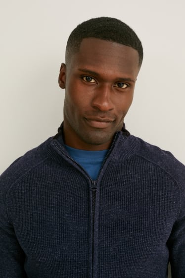 Uomo - Cardigan - blu scuro
