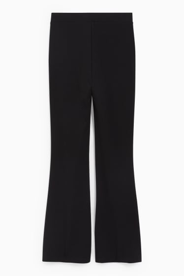 Donna - Pantaloni di jersey - flared - nero