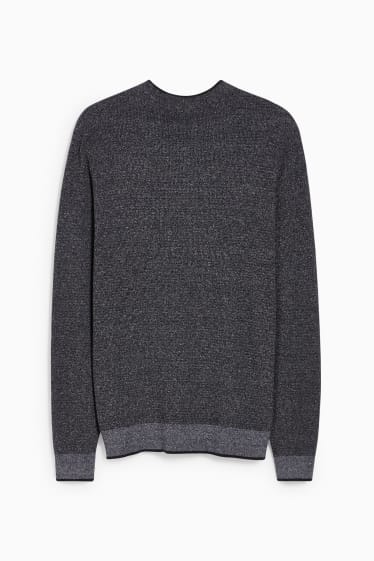 Men - Jumper - dark blue-melange