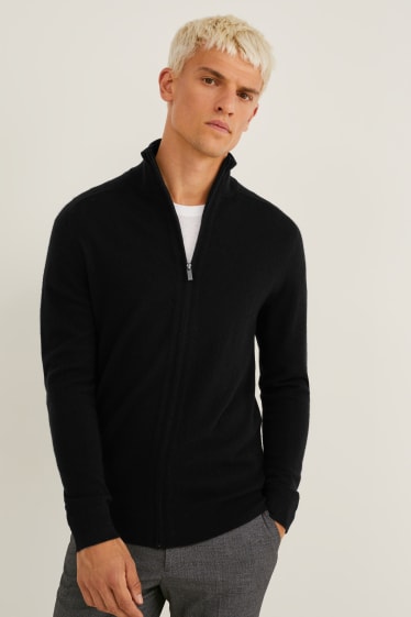 Men - Cashmere cardigan - black