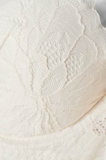 Damen - BH mit Bügel - DEMI - wattiert - cremeweiss