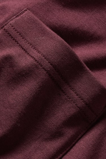 Men - T-shirt - Pima cotton - bordeaux