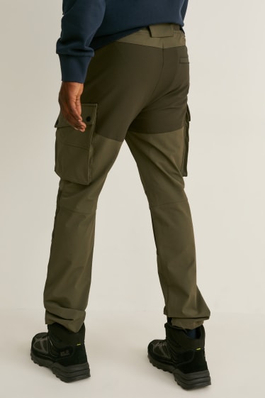 Hommes - Pantalon cargo avec ceinture - randonnée - LYCRA® - kaki