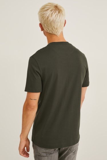 Uomo - T-shirt - cotone Pima - verde scuro