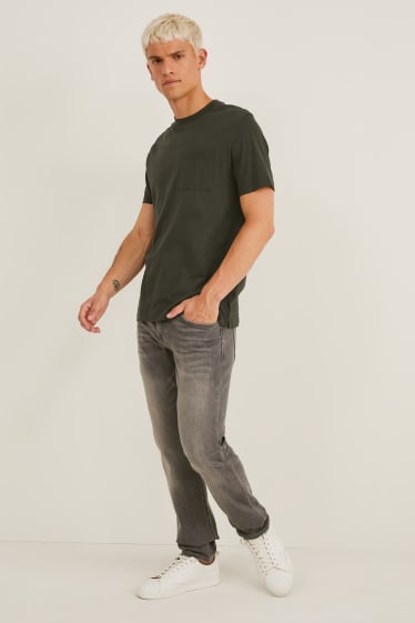 Uomo - T-shirt - cotone Pima - verde scuro