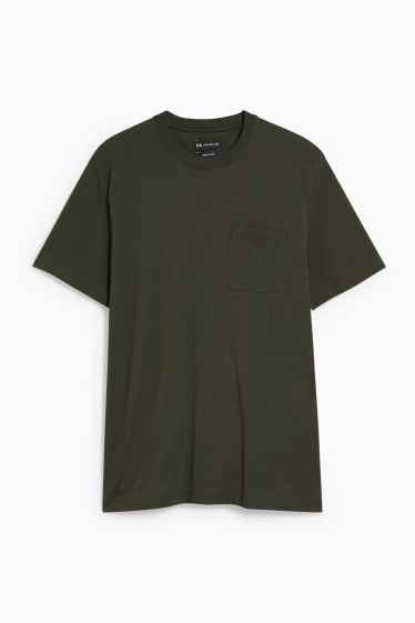 Uomo - T-shirt - cotone Pima - verde scuro