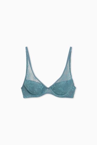 Donna - Reggiseno con ferretti - DEMI - imbottito - verde scuro