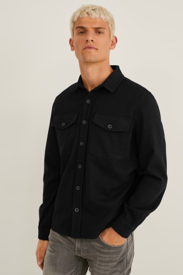 Bărbați - Jachetă tip cămașă - negru