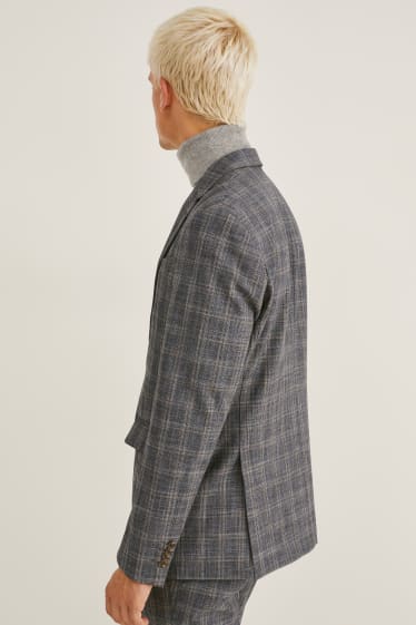 Hommes - Veste de costume - coupe droite - matière extensible - LYCRA® - gris / beige