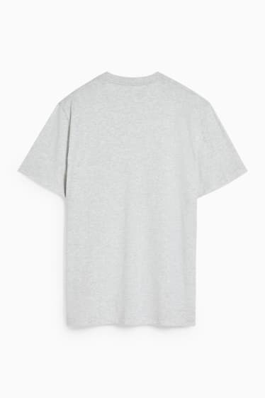 Hommes - T-shirt - coton Pima - gris clair chiné