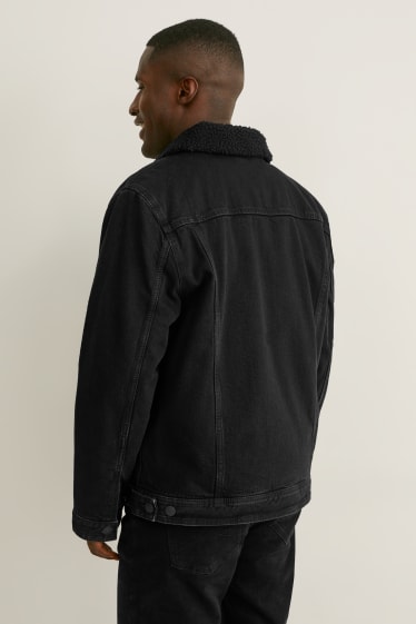 Men - Denim jacket - black