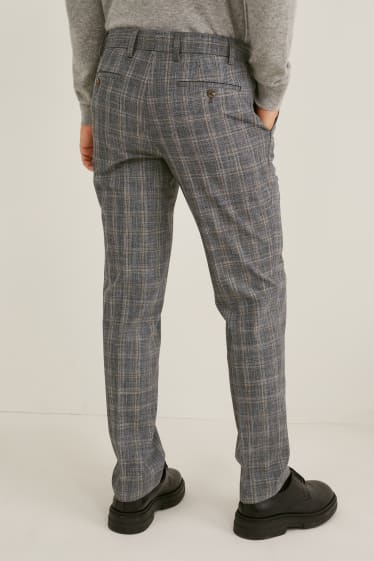 Hommes - Pantalon de costume - coupe droite - matière extensible - LYCRA® - gris / beige