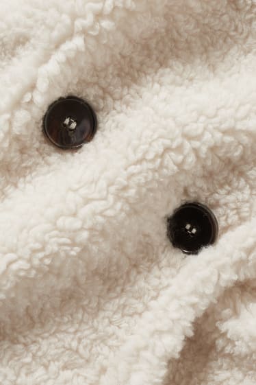 Women - Teddy fur waistcoat - creme
