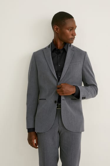 Hommes - Veste de costume - slim fit - Flex - LYCRA® - gris chiné