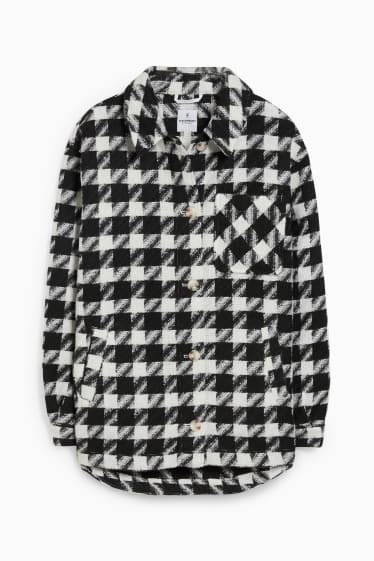 Femmes - Veste-chemise - à carreaux - noir / blanc
