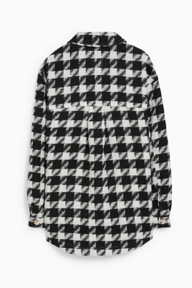 Femmes - Veste-chemise - à carreaux - noir / blanc