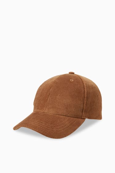 Men - Corduroy cap - havanna