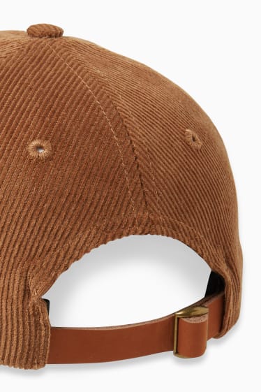 Men - Corduroy cap - havanna