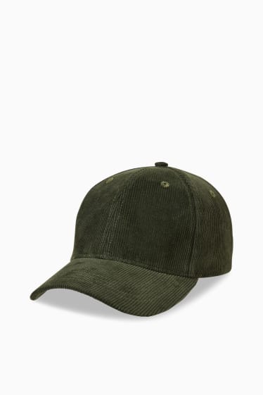 Men - Corduroy cap - dark green