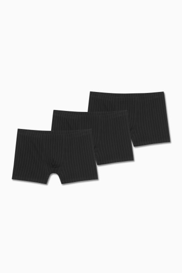 Men - Multipack of 3 - trunks - striped - black
