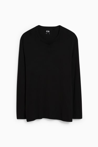 Men - Long sleeve top - black