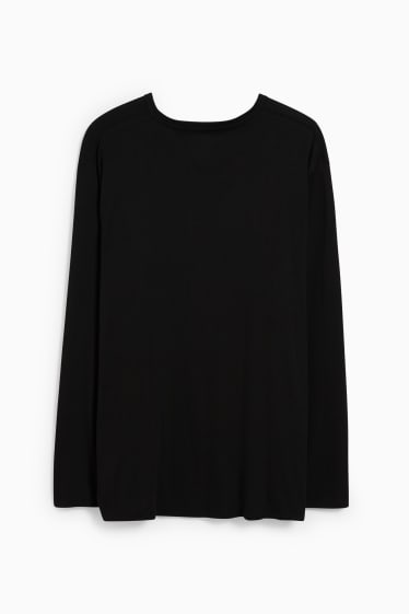 Men - Long sleeve top - black