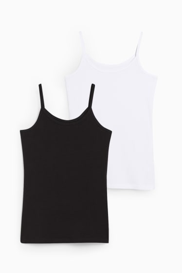 Niños - Pack de 2 - camisetas interiores - negro / blanco