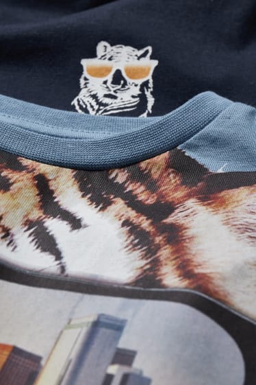 Bambini - Confezione da 2 - maglia a maniche lunghe - blu