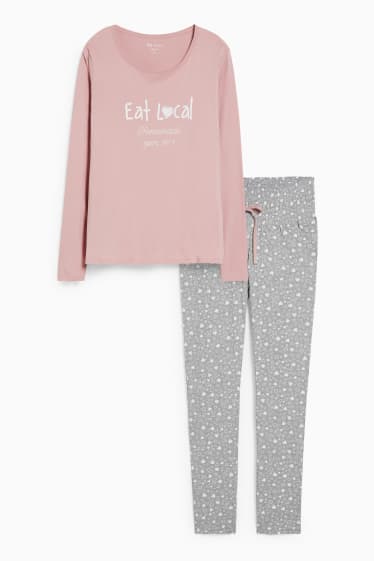 Damen - Still-Pyjama - rosa