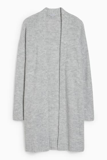 Dona - CLOCKHOUSE - jaqueta de punt - gris clar jaspiat