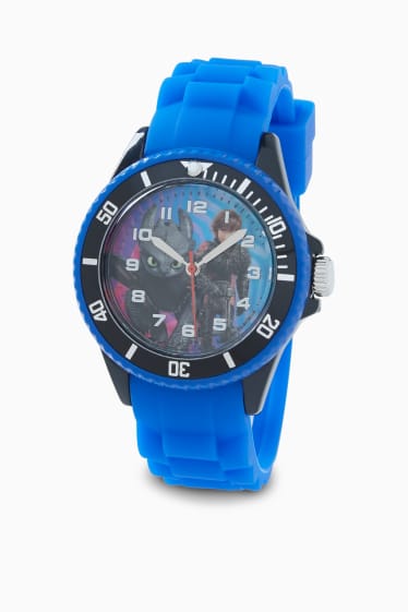 Enfants garçons - Dragons - montre-bracelet - bleu