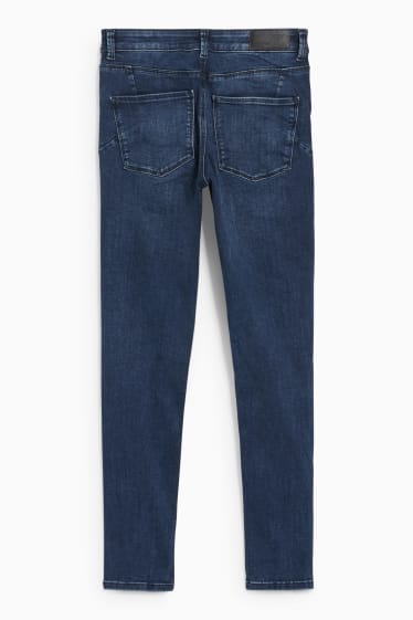 Women - Skinny jeans - mid-rise waist - shaping jeans - LYCRA® - blue denim