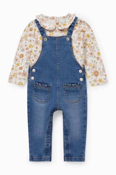 Babys - Babyoutfit - 2-delig - jeansblauw