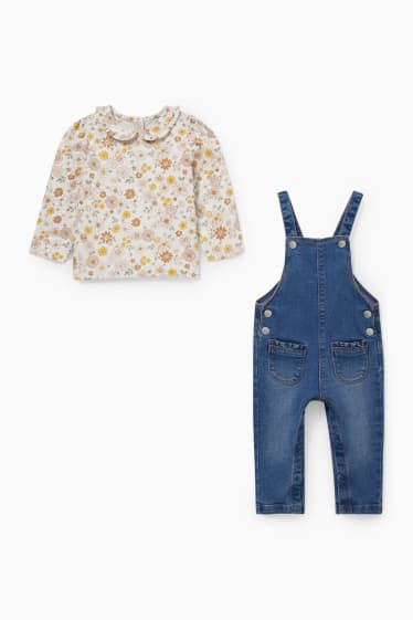 Babies - Baby outfit - 2 piece - blue denim