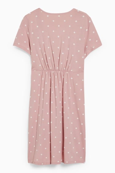 Donna - Camicia da notte per allattamento - a pois - rosa