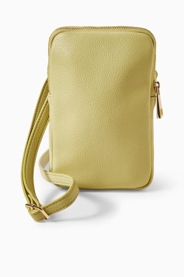 Donna - Porta-cellulare - similpelle - verde chiaro