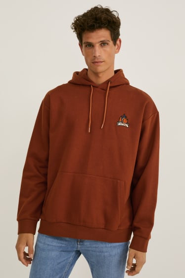 Heren - Hoodie - bruin