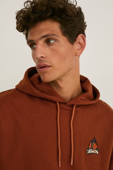 Heren - Hoodie - bruin