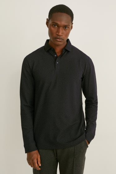 Mężczyźni - Koszulka polo - LYCRA® - Flex - czarny / szary