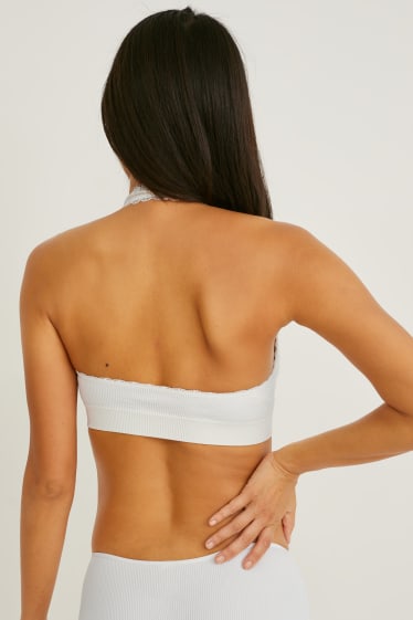 Damen - Bralette - wattiert - cremeweiss