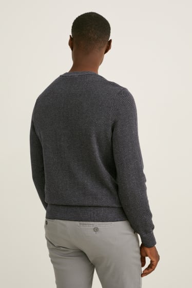 Uomo - Maglione - nero / grigio scuro