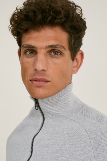 Hommes - Gilet en maille - gris clair chiné