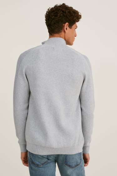 Hommes - Gilet en maille - gris clair chiné