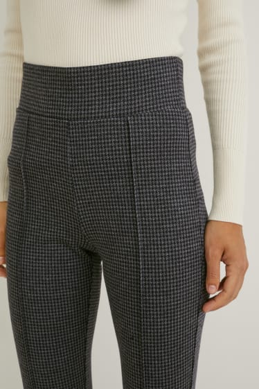 Dona - Pantalons de punt - skinny fit - de quadres - gris jaspiat